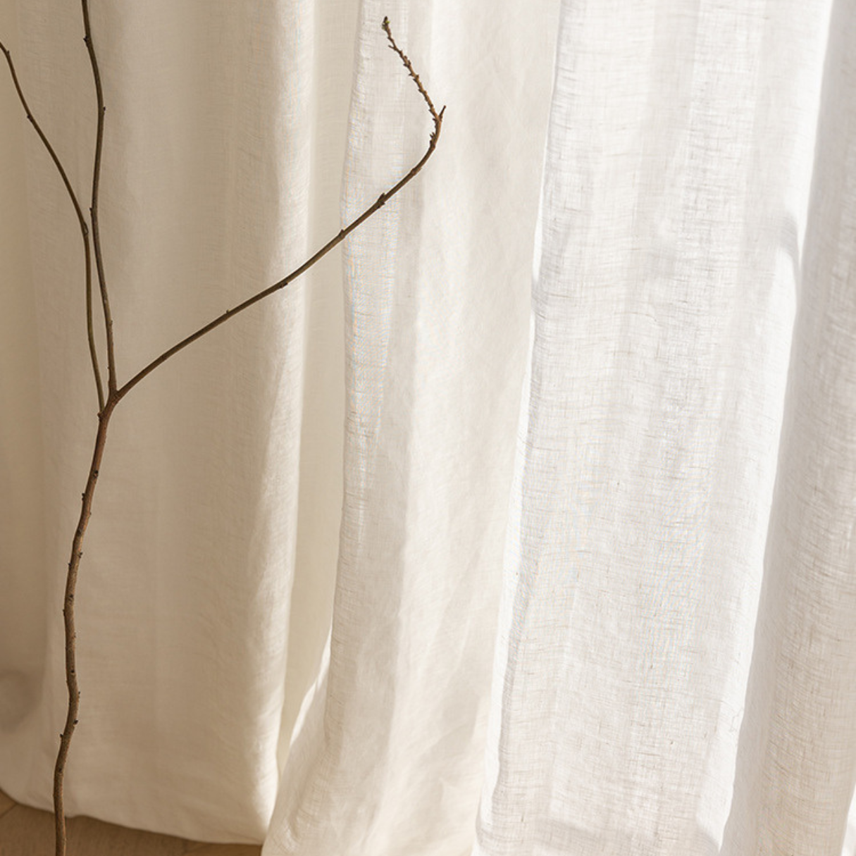 MAISON DU LIN - Pure Linen Curtains in Ivory