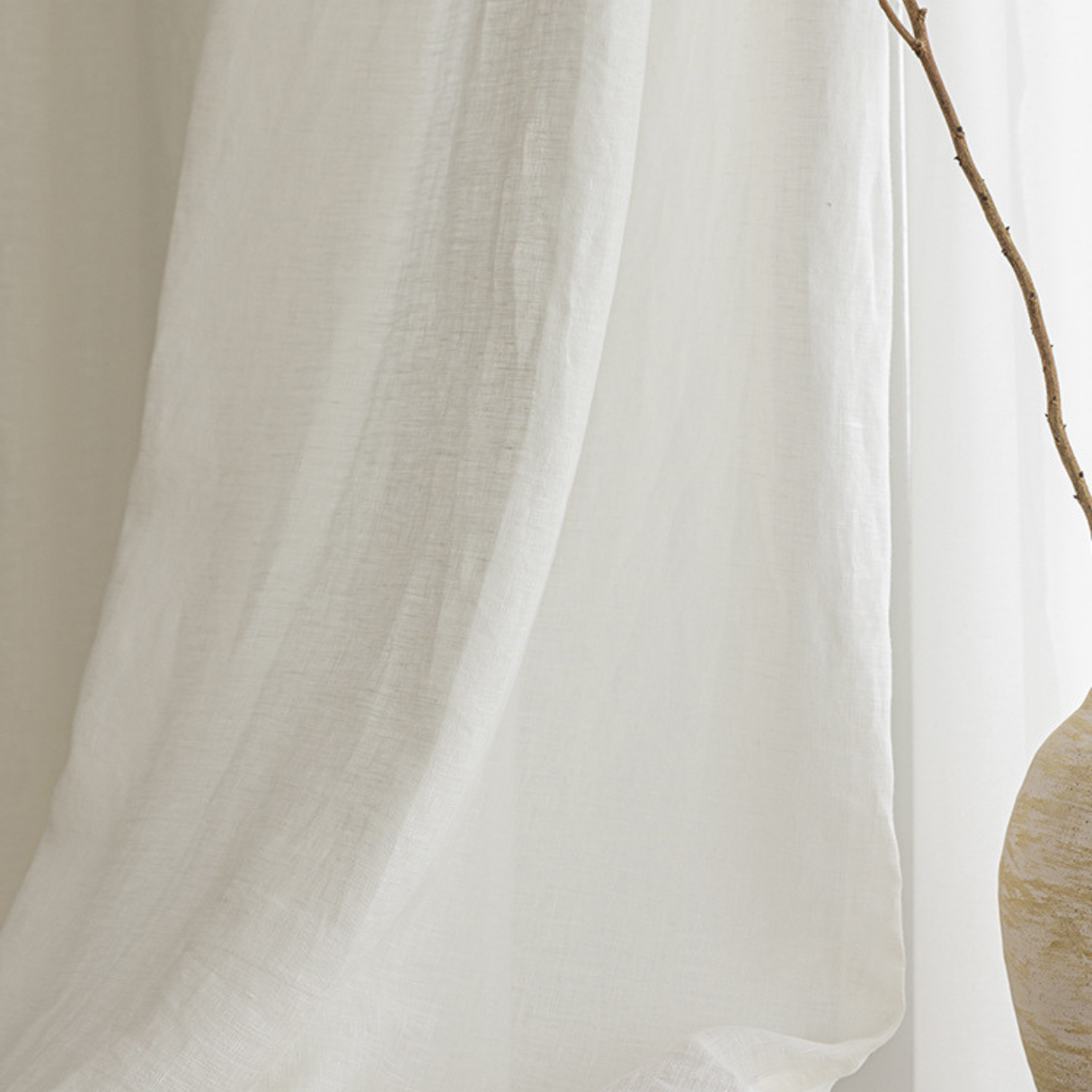 MAISON DU LIN - Pure Linen Curtains in Ivory