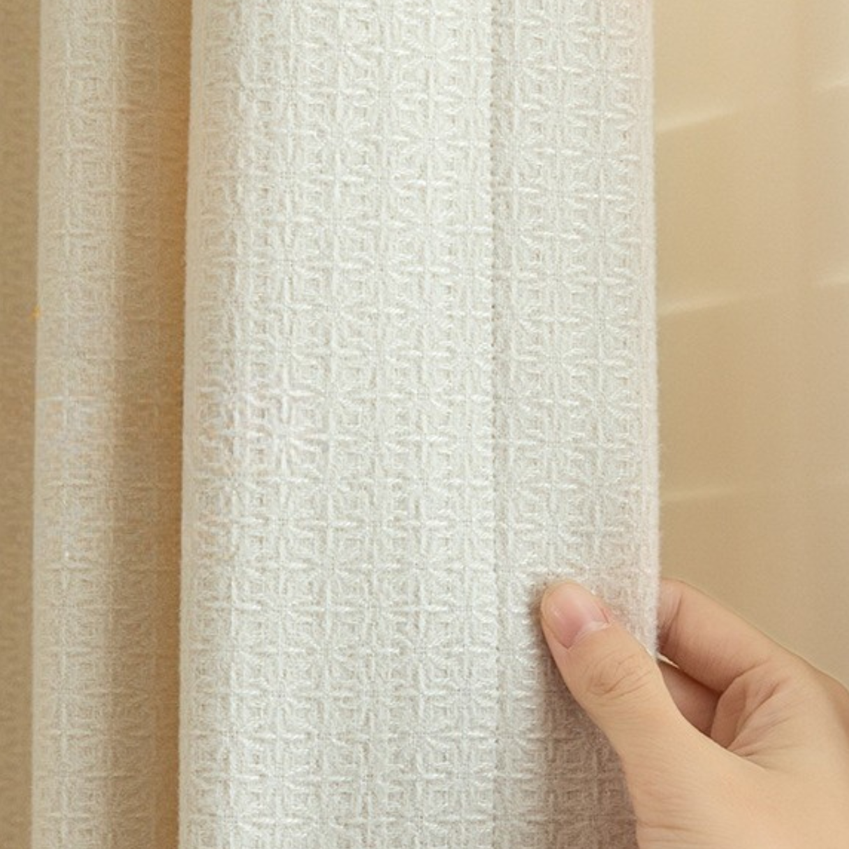 ÉLISE CRÈME Chenille Blackout Curtains