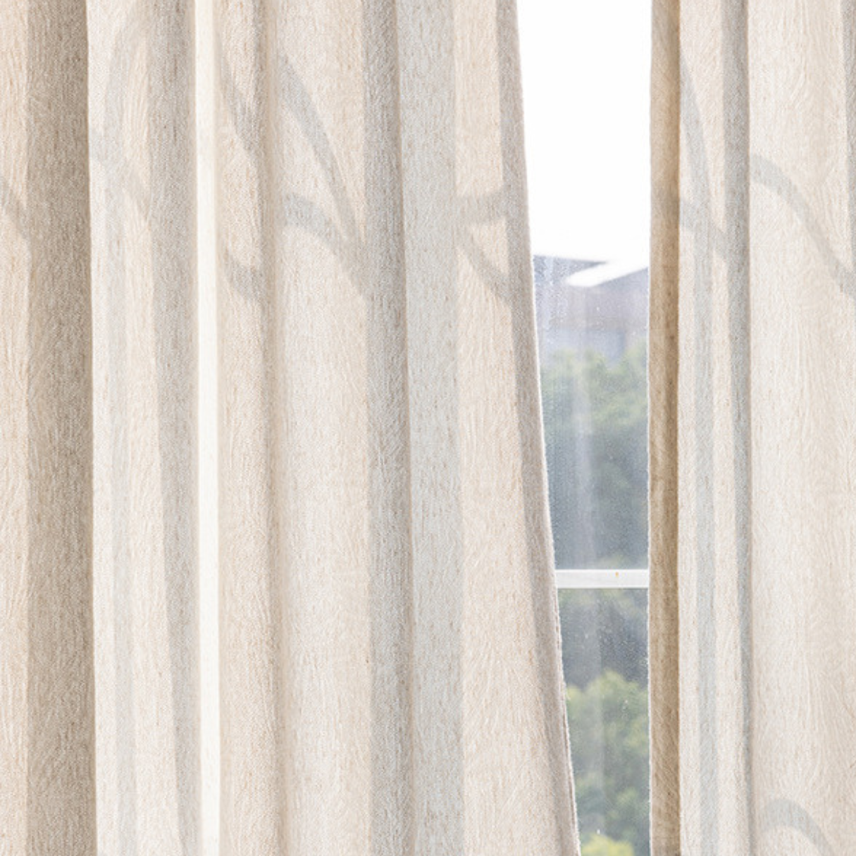SHIZEN PALM Linen curtains