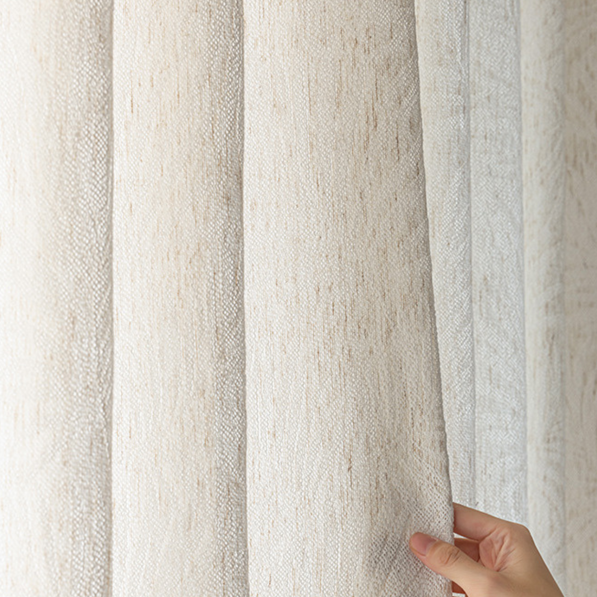 SHIZEN PALM Linen curtains