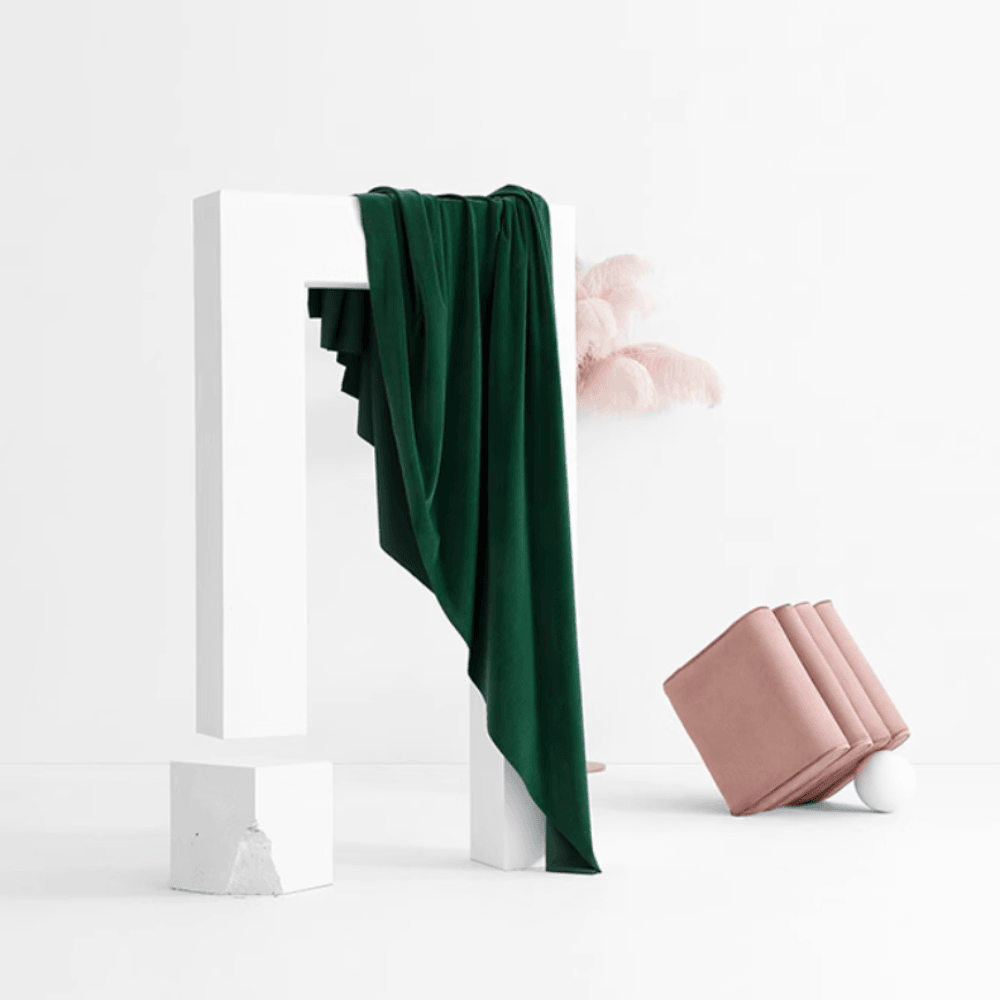 ROYALOBSCURA FLEECE BERYL Velvet Blackout Curtains - Home Curtains