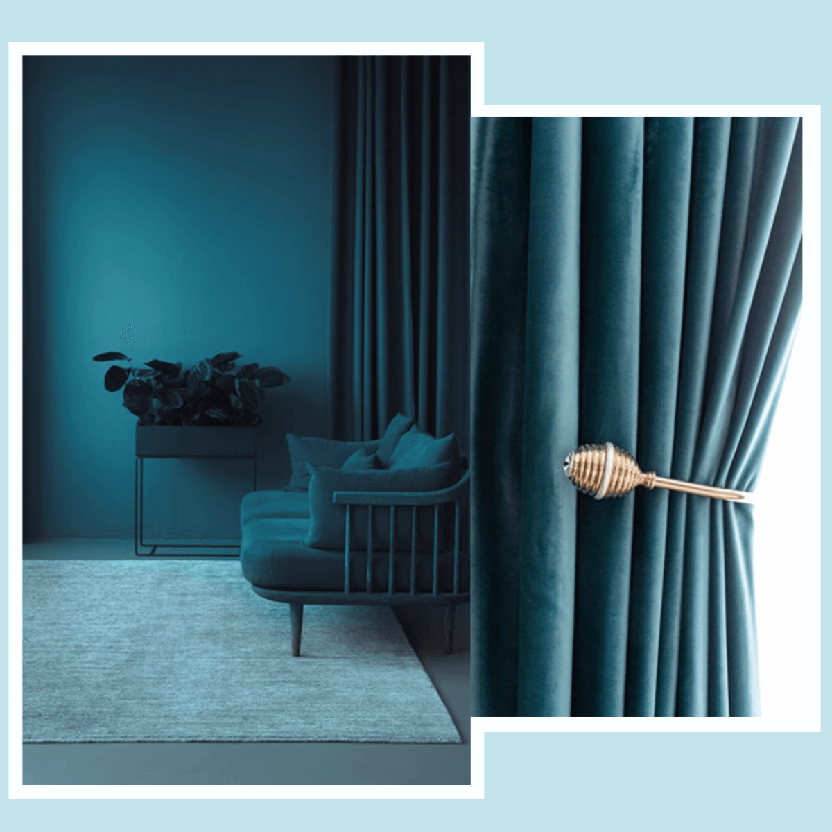 SILKMAJESTY VELVET DELIGHT INDIGO BLUE Blackout Curtains - Home Curtains