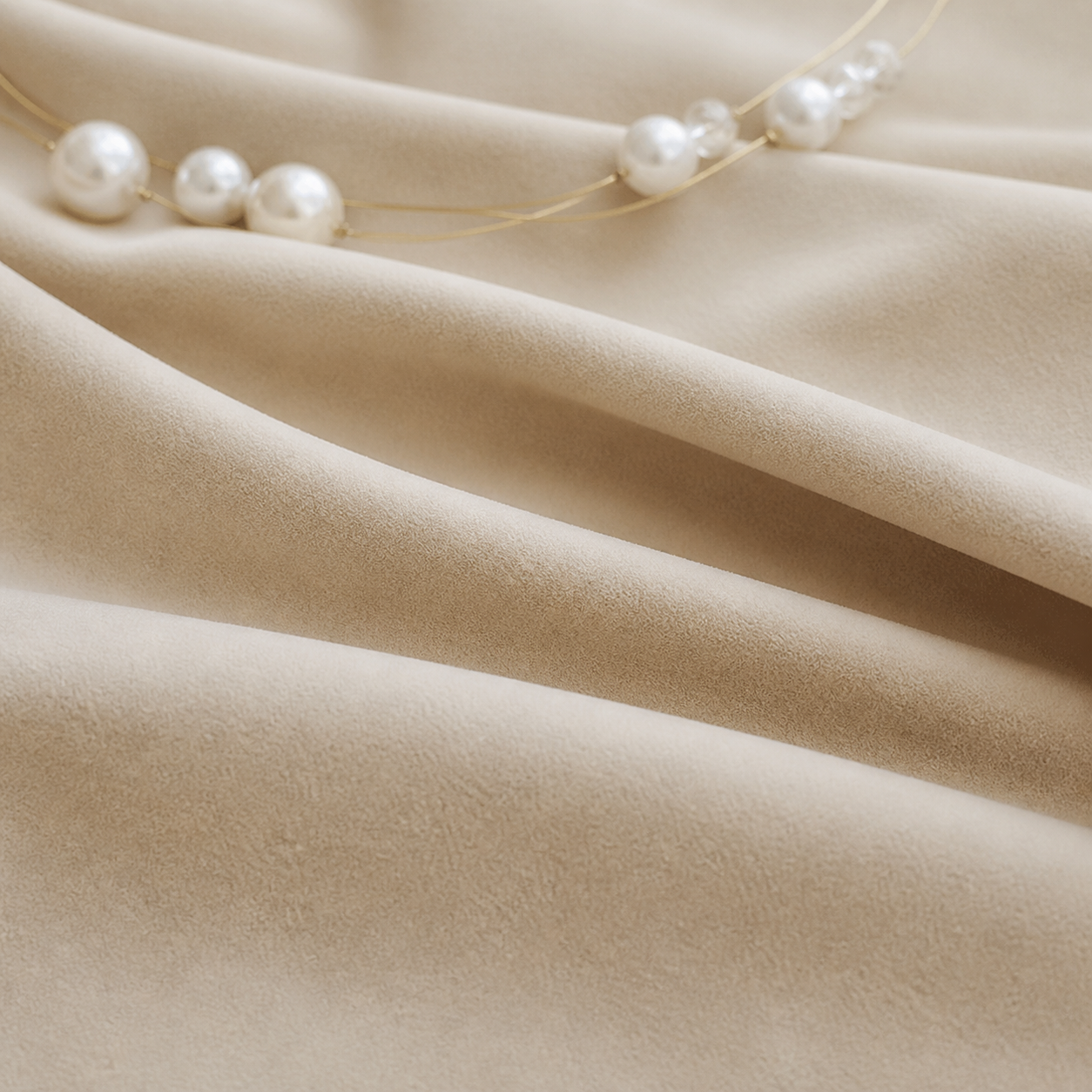 MERIN-O-Z CHAMPAGNE MIST Velvet Blackout Curtains