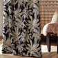 Noir Botanica Chenille Blackout Curtains