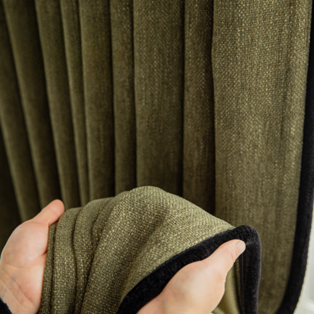 ANTIQUE EVERGREEN Chenille Blackout Curtains
