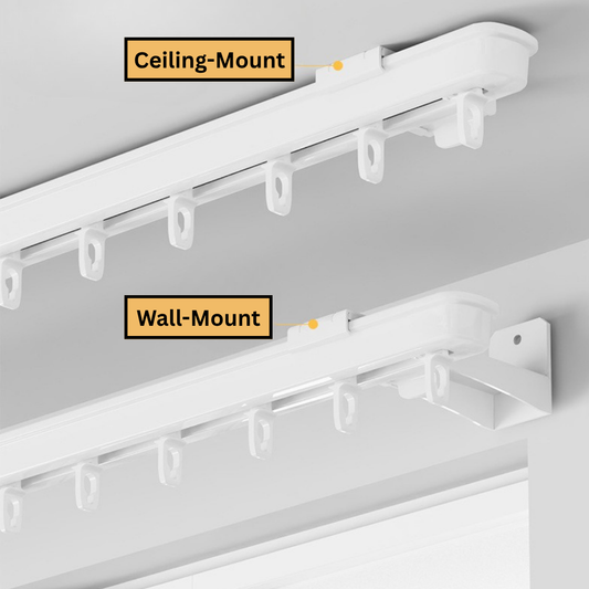 Extendable S-Fold Curtain Track | 154–178cm Aluminium Rail – Wall or Ceiling Mount