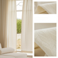 SCULPTED LATTICE VEIL Sheer Curtains - Beige