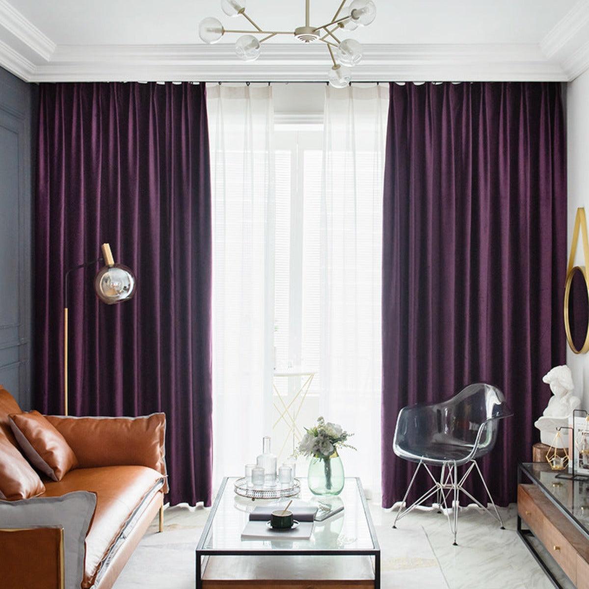 VELOURLUXE SPECTRUM S2 Velvet Blackout Curtains - Home Curtains
