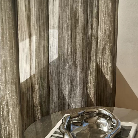 ÉCLAT VOILE Shimmering Sheer Curtain - Silvery Charcoal