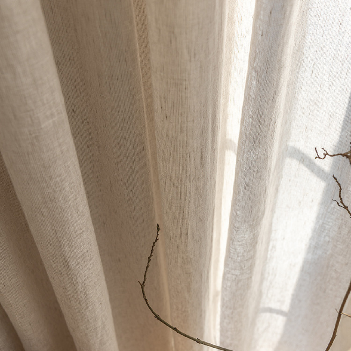 MAISON DU LIN - French Linen Curtains in Sandstone Beige