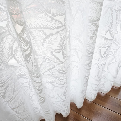 OPULENT PALM WHISPER Sheer Curtains