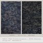 Front and reverse view of dark blue high-density jacquard polyester curtain fabric