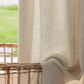 WHISPERING MEADOW Linen Curtains - Light Beige