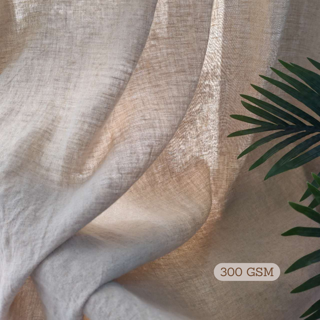 MAISON DU LIN - Pure Linen Curtains in Flax