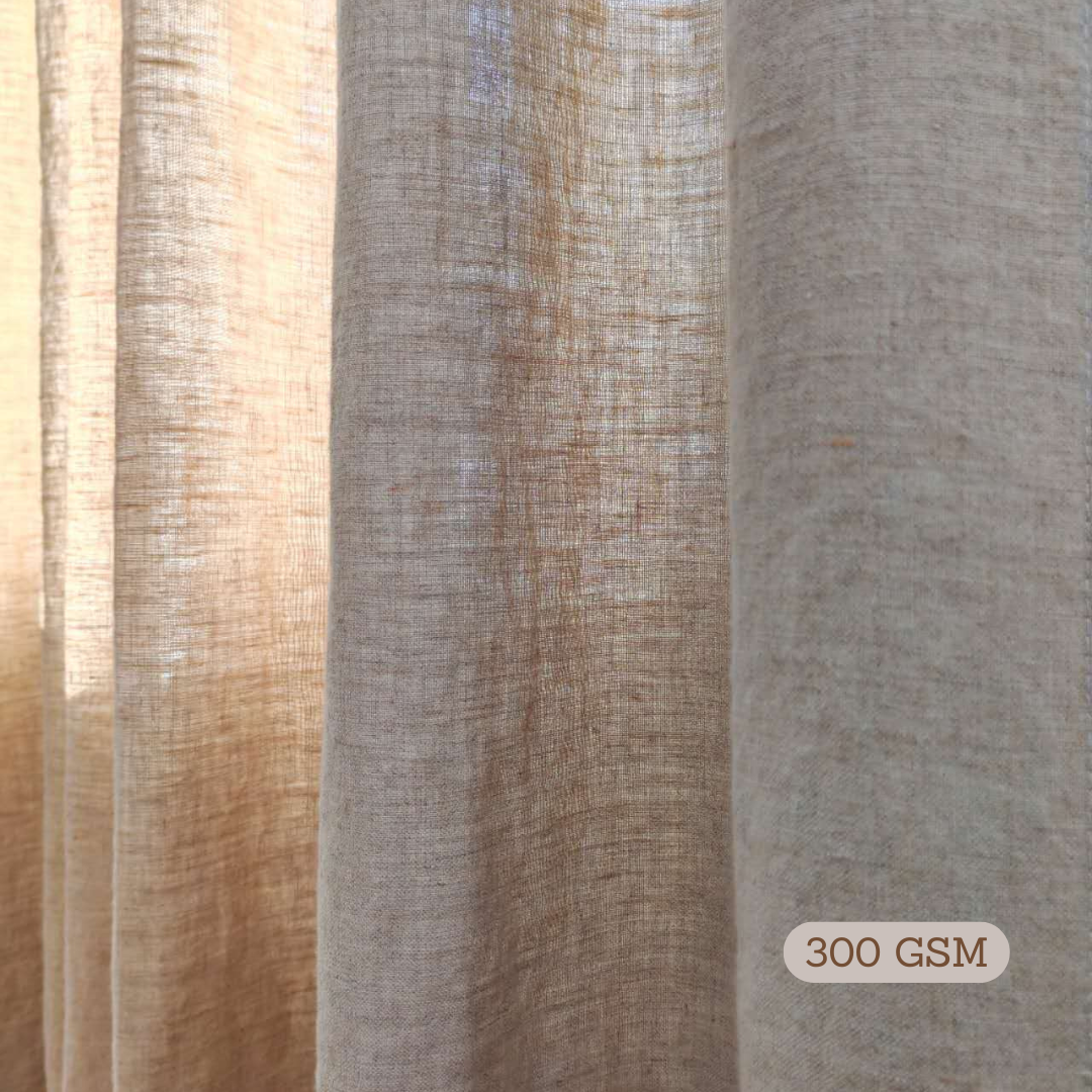 MAISON DU LIN - Pure Linen Curtains in Flax