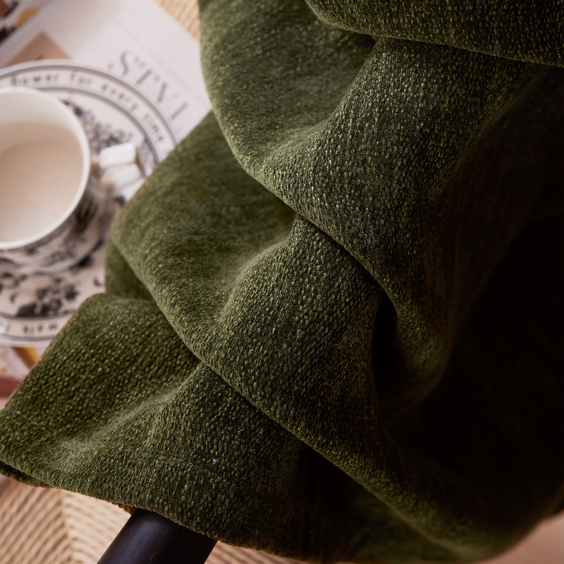 ALORA Luxe Textured Chenille Blackout Curtains