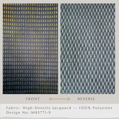 High-density jacquard curtain fabric front and reverse patterns, 100% polyester sample