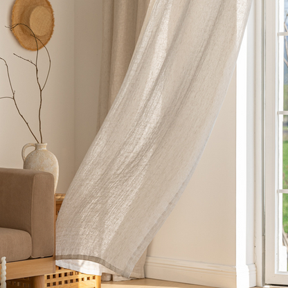 MAISON DU LIN - French Linen Curtains in Sandstone Beige