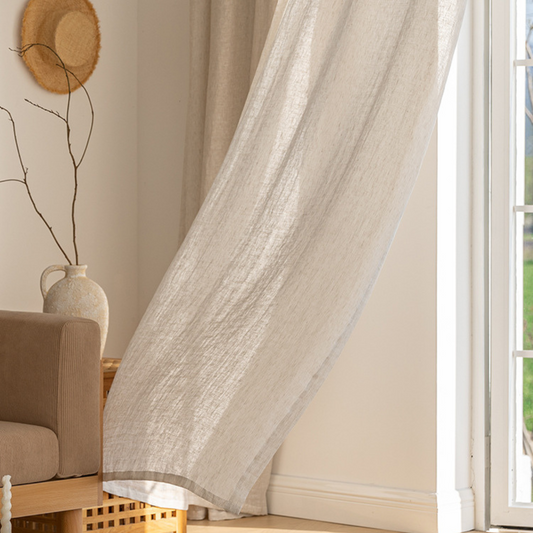 MAISON DU LIN - French Linen Curtains in Sandstone Beige