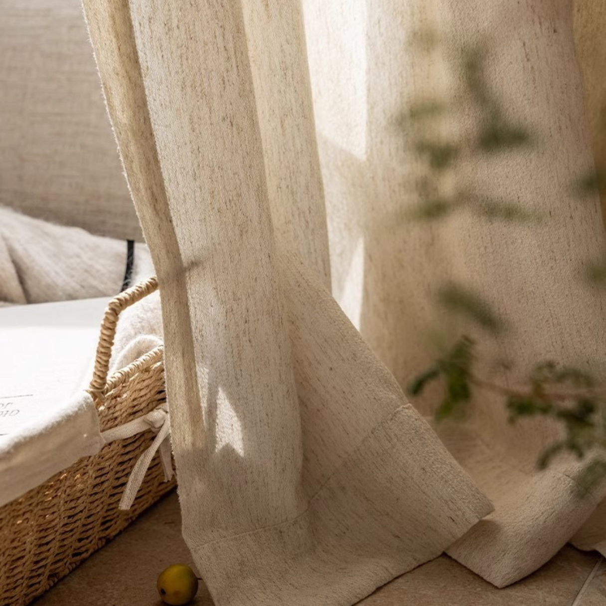 SUNLIT FLAX - Linen Sheer Curtains