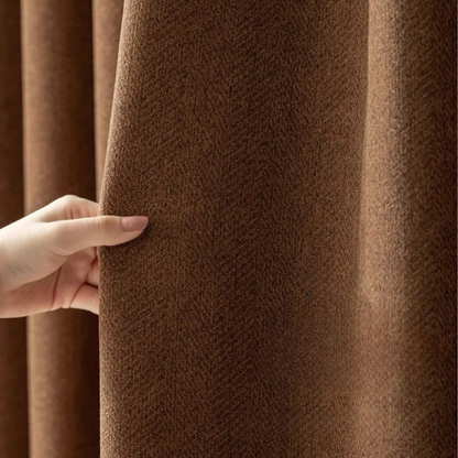 MONARCH HERRINGBONE Chenille Blackout Curtains