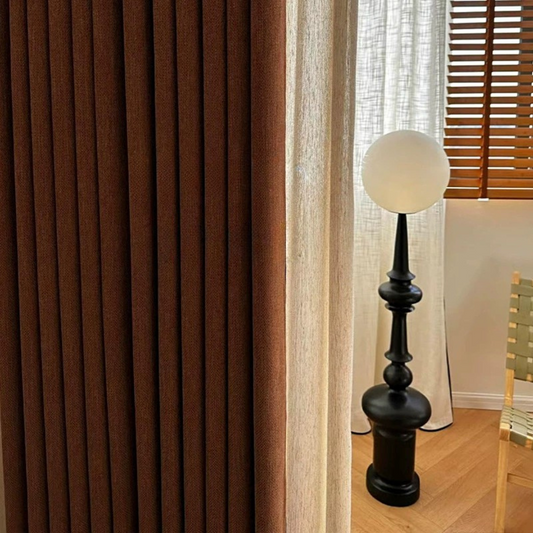 COCOA CASCADE Chenille Blackout Curtains