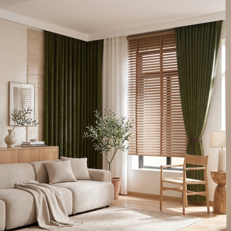 ALORA Luxe Textured Chenille Blackout Curtains