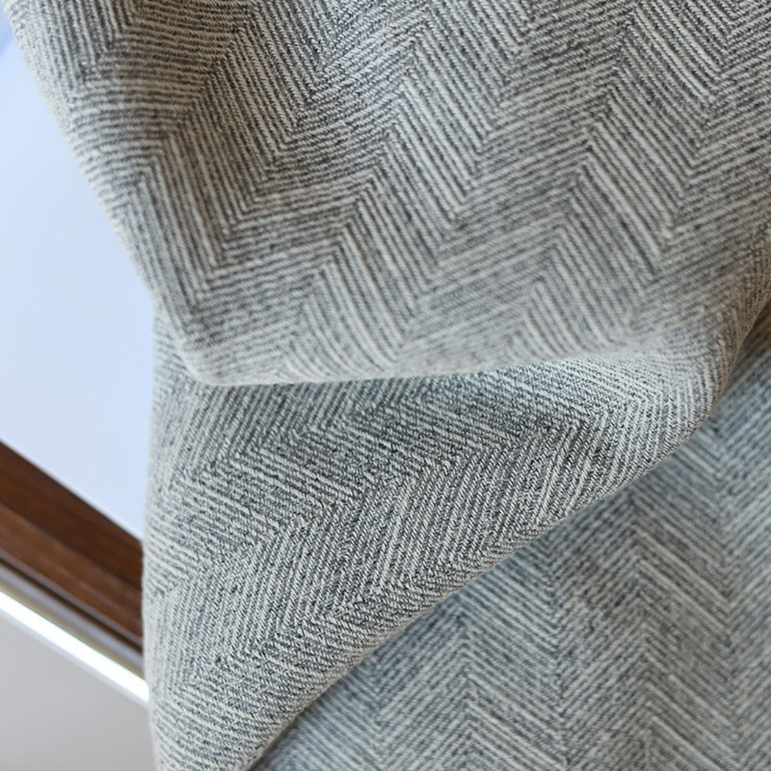 ESTATE LUXE Architectural Herringbone Curtains