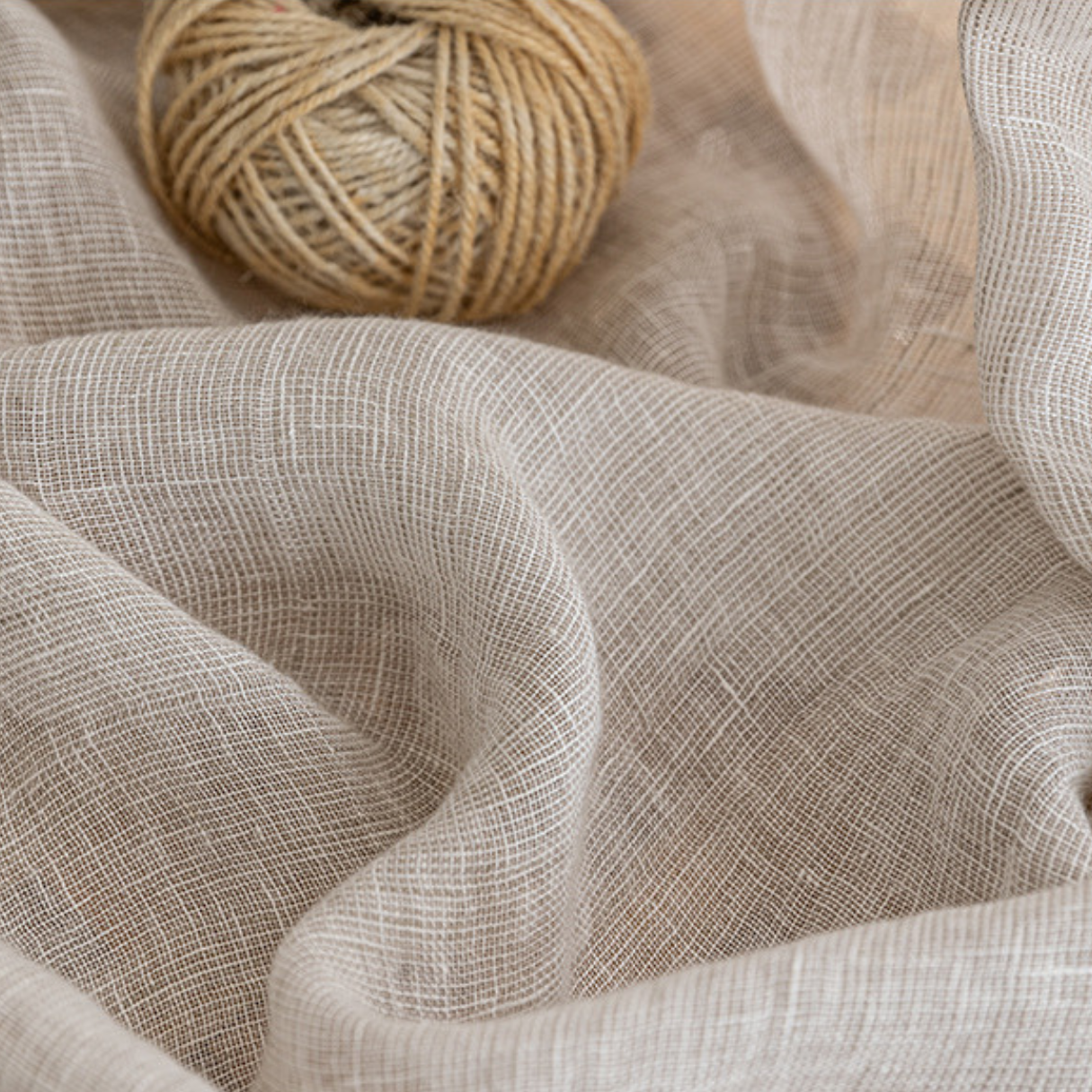 MAISON DU LIN - French Linen Curtains in Sandstone Beige