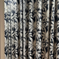 Noir Botanica Chenille Blackout Curtains