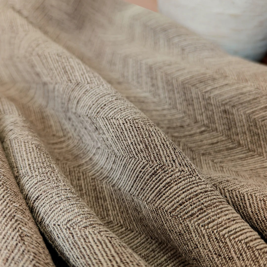 ESTATE LUXE Architectural Herringbone Curtains