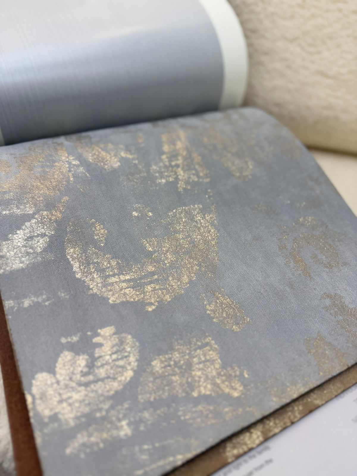 GILDED DRIFT | Gold-Foil Chenille Blockout Curtains