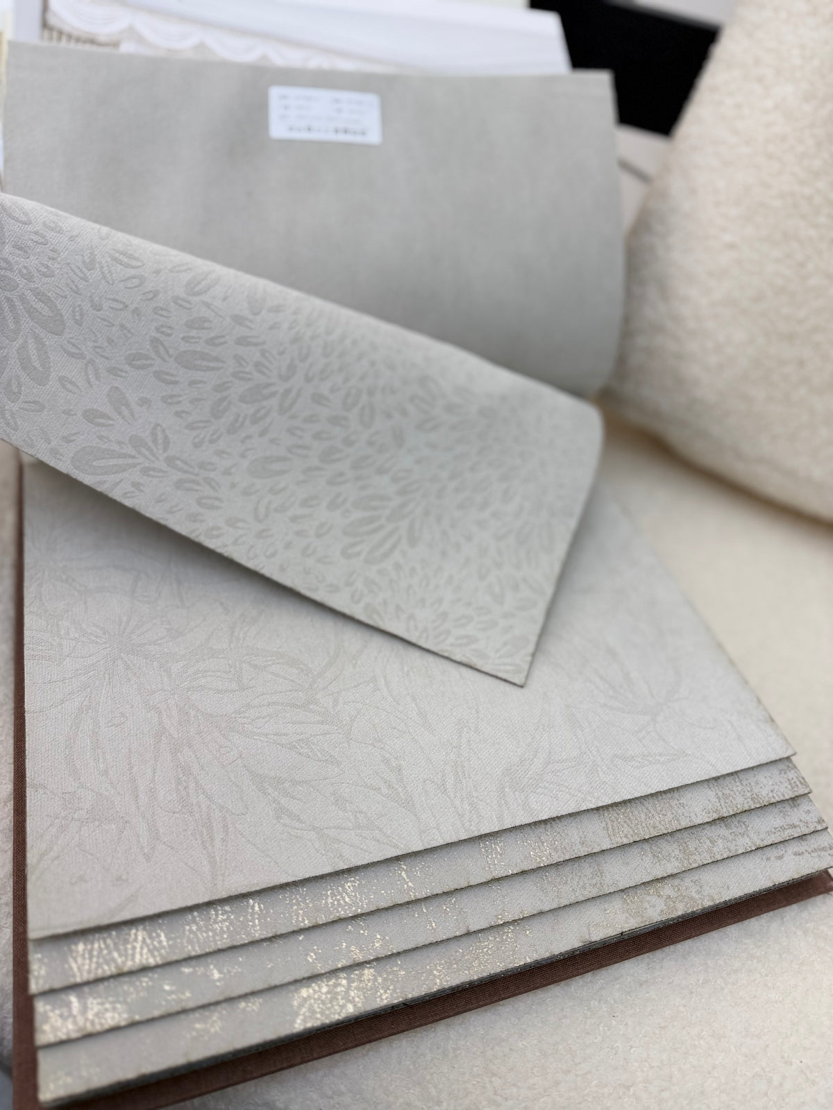 GILDED DRIFT | Gold-Foil Chenille Blockout Curtains