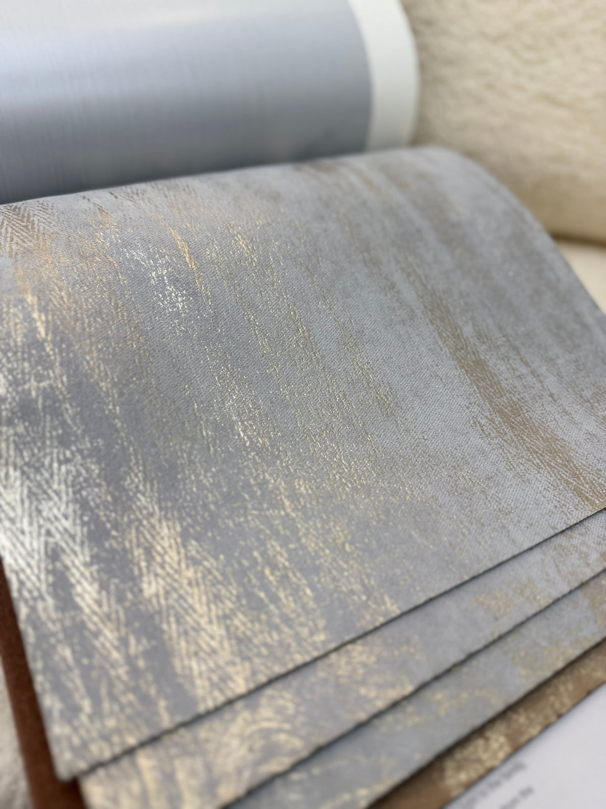 GILDED DRIFT | Gold-Foil Chenille Blockout Curtains