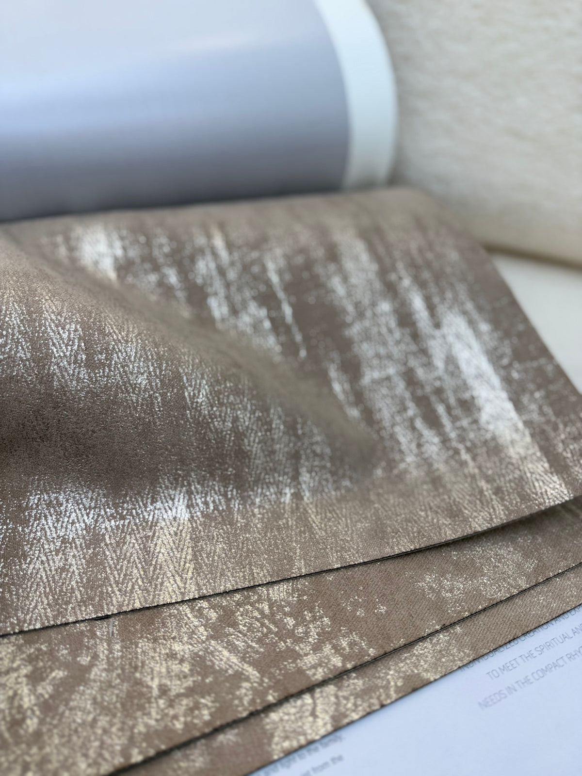 GILDED DRIFT | Gold-Foil Chenille Blockout Curtains