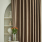 Almond Brown Velvet Blackout Curtains - Home Curtains