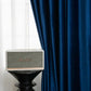 VELVETYWHISPER FLANNELLUXE BLUE Velvet Blackout Curtains