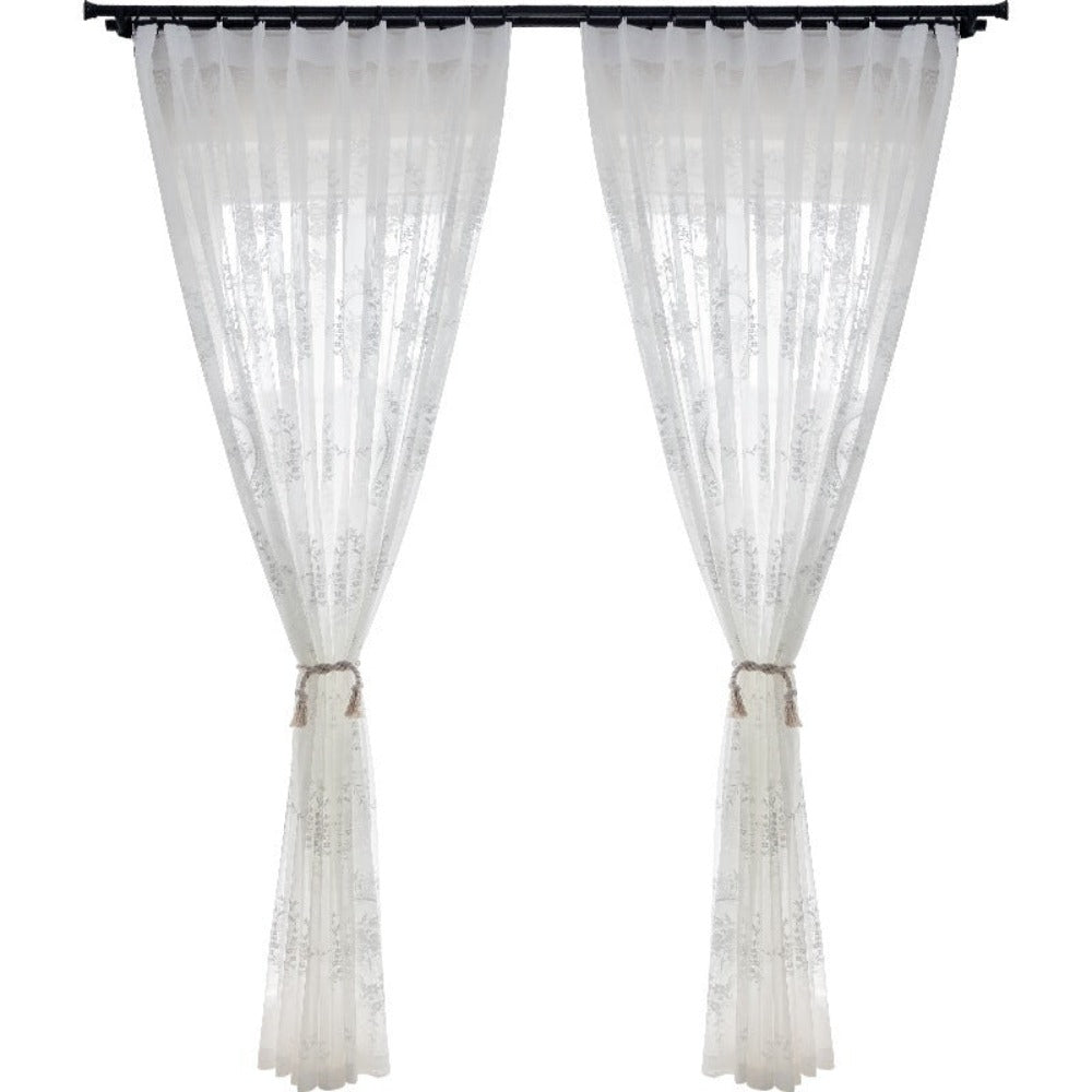 BLOSSOM PALACE JACQUARD VEIL Sheer Curtains - Home Curtains