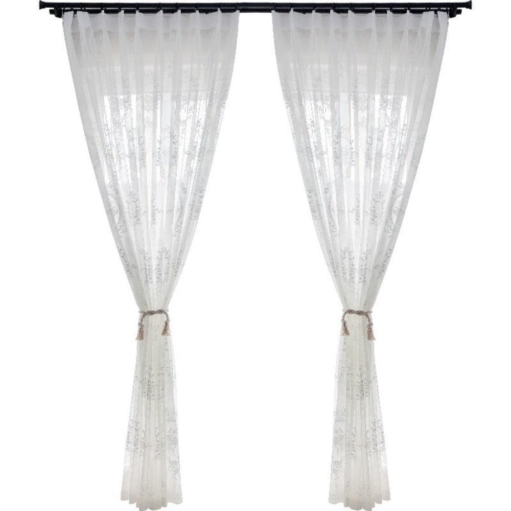 BLOSSOM PALACE JACQUARD VEIL Sheer Curtains - Home Curtains