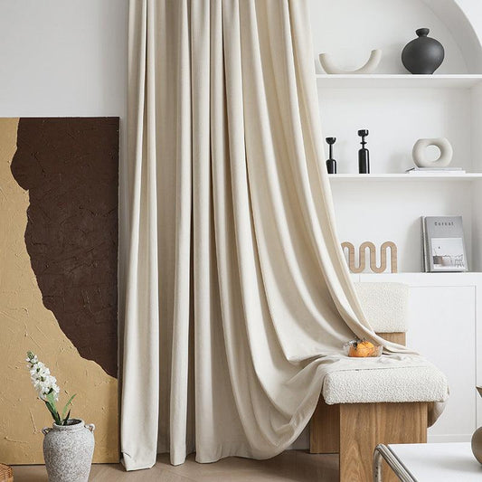 ZENHERRINGBONE WOOLFEEL Blackout Curtains - Home Curtains