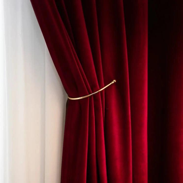 MAJESTICRED High Shading Velvet Blackout Curtains - Home Curtains