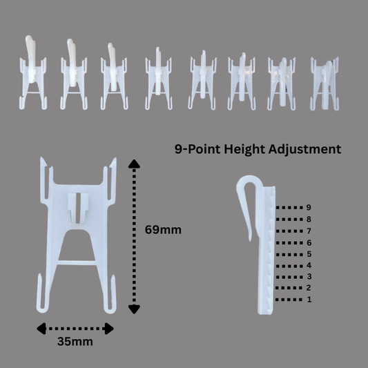 S-WAVE BUTTERFLY HOOKS | Adjustable S-Fold & Wavefold Curtain Hooks