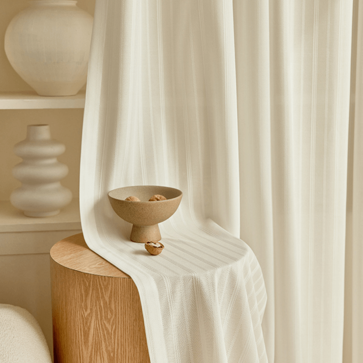 JACQUARD MIRAGE HIGH-COUNT UV-SHIELD Sheer Curtains