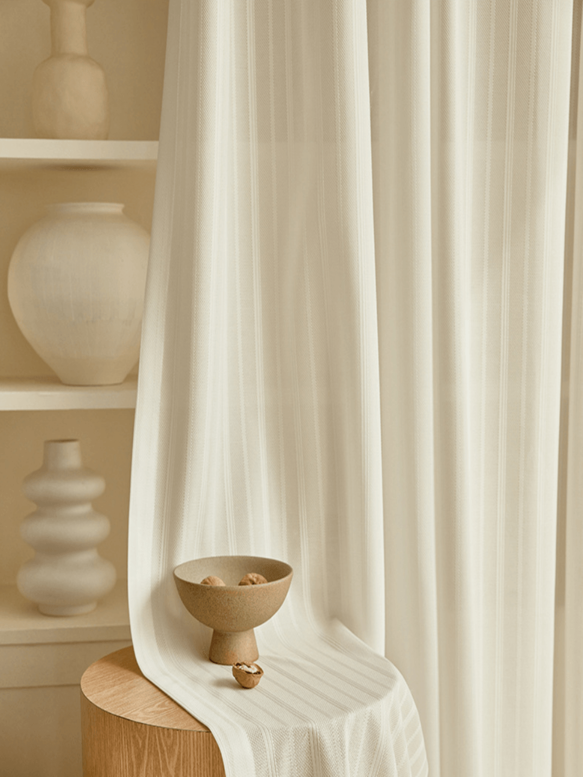 JACQUARD MIRAGE HIGH-COUNT UV-SHIELD Sheer Curtains