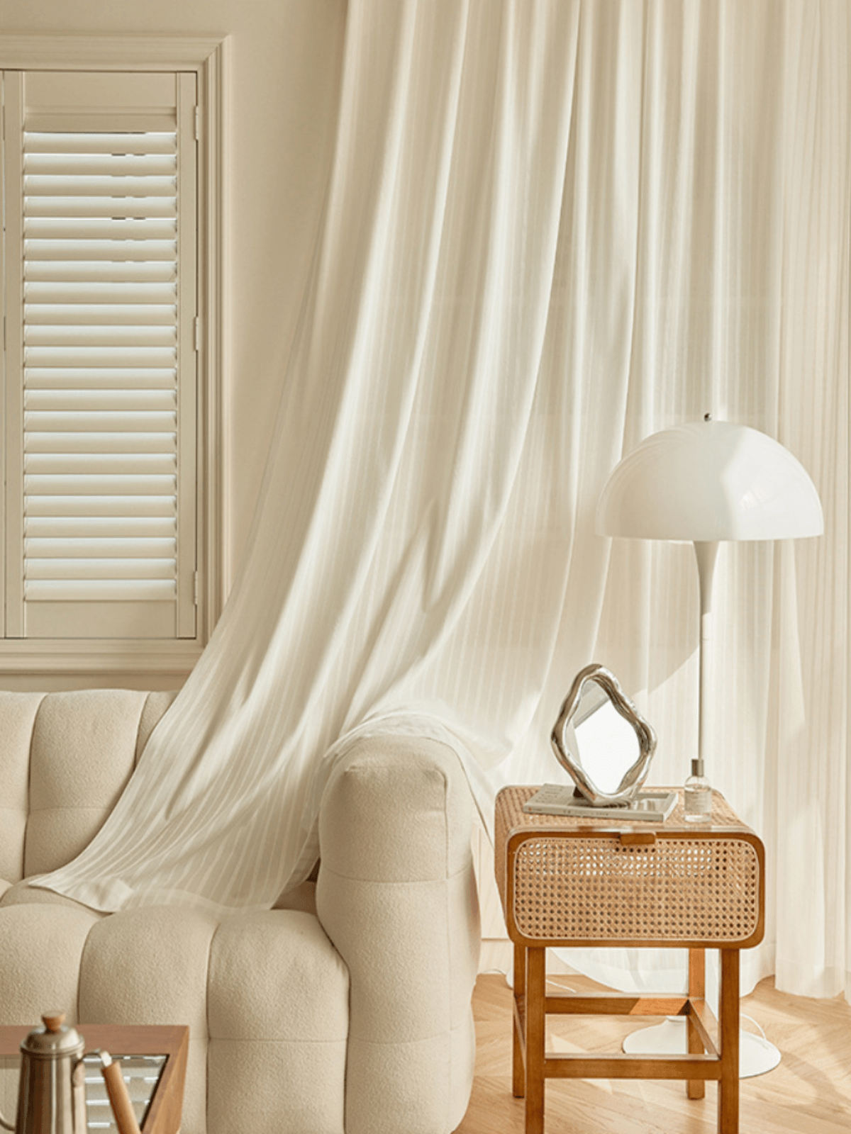 JACQUARD MIRAGE HIGH-COUNT UV-SHIELD Sheer Curtains