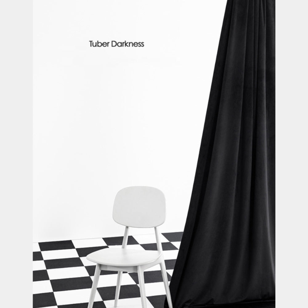 CASHMERECHIC MOUSSELUXE ACORN-TRUFFLE-GRAPHITE Black Blackout Curtains