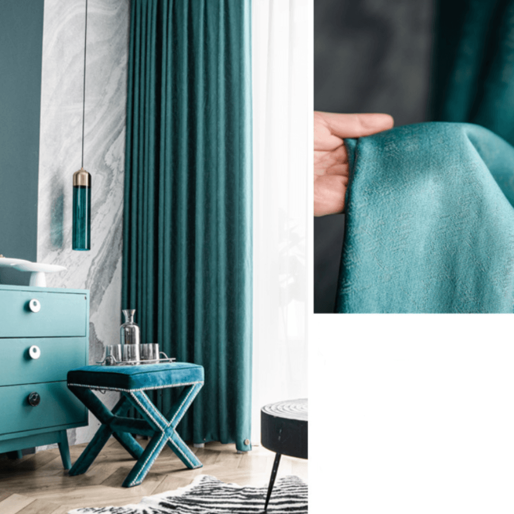 ARISTOCRATALLURE Jacquard Velvet Blackout Curtains - Home Curtains