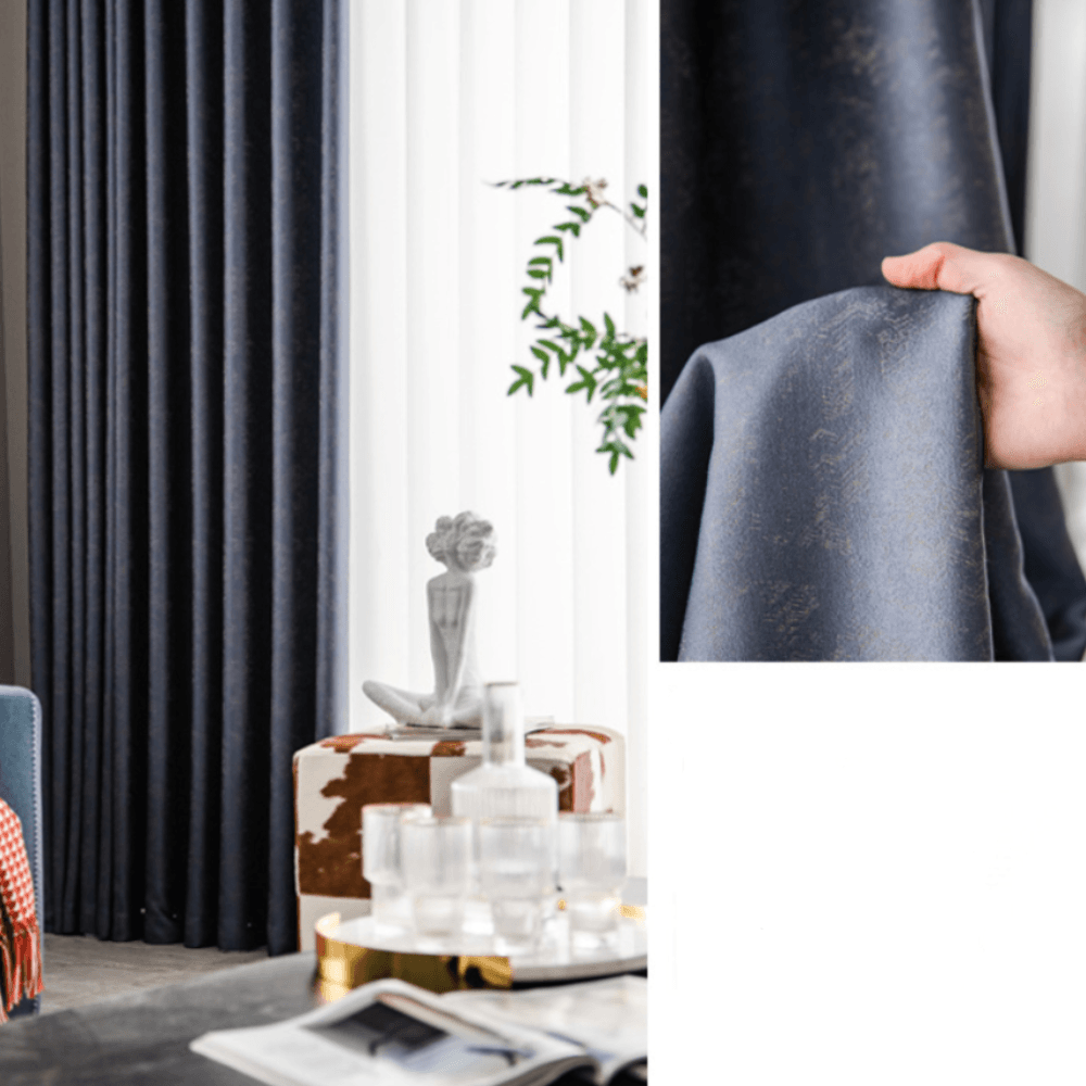 ARISTOCRATALLURE Jacquard Velvet Blackout Curtains - Home Curtains