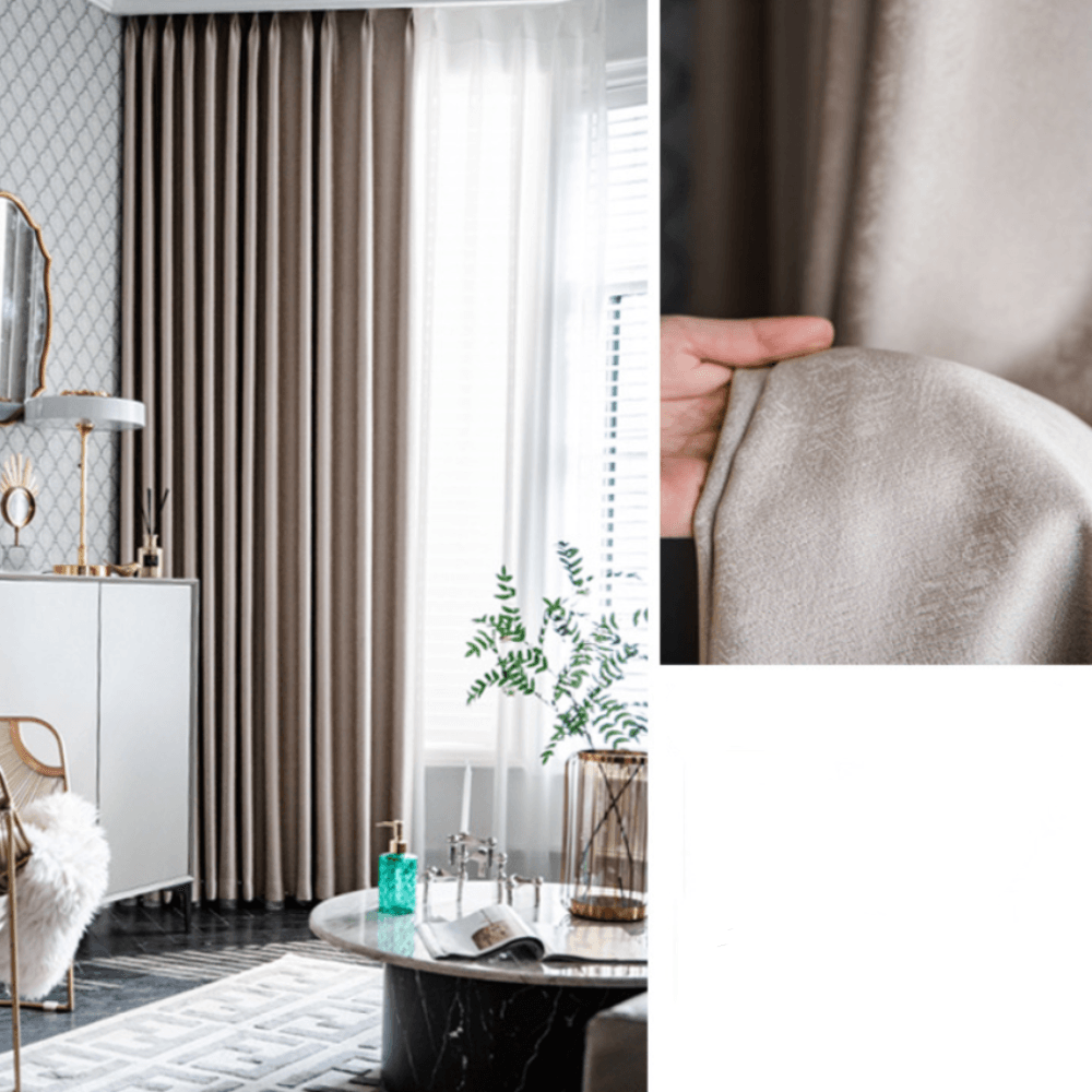 ARISTOCRATALLURE Jacquard Velvet Blackout Curtains - Home Curtains